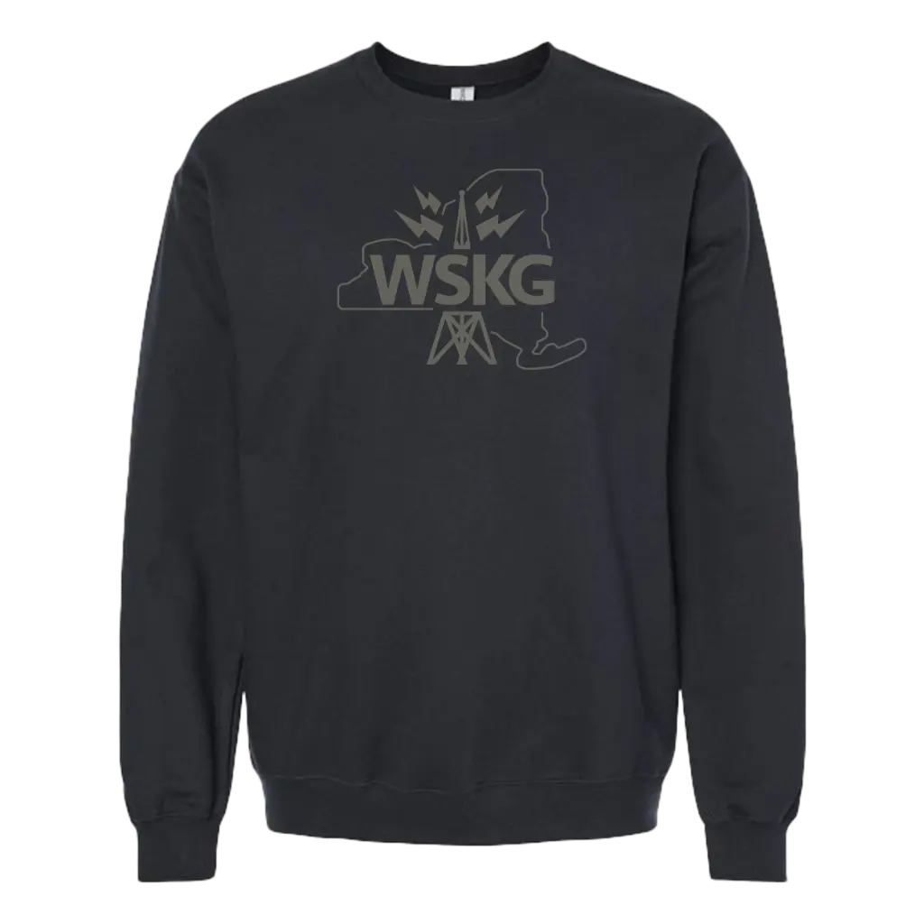 [SF000-S-Black] WSKG Radio Tower Crewneck (S, Black)