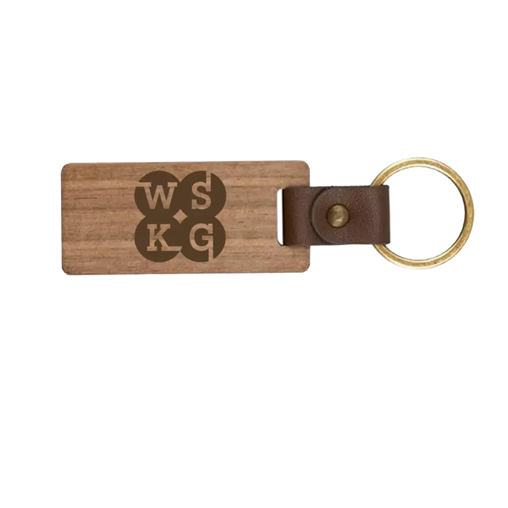 WSKG Wood Keychain