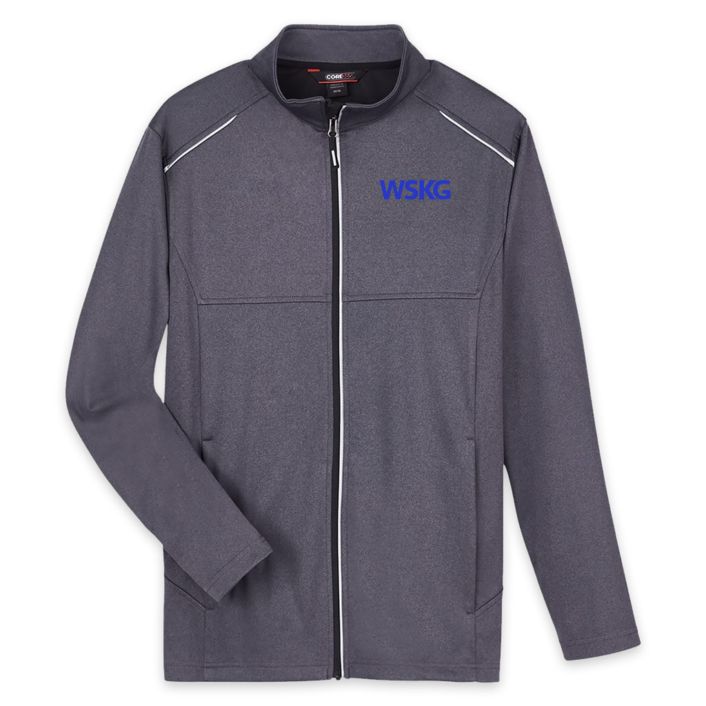 [CE708- S- Carbon Heather] WSKG Techno Lite Waterproof Jacket - Embroidered (S, Carbon Heather)