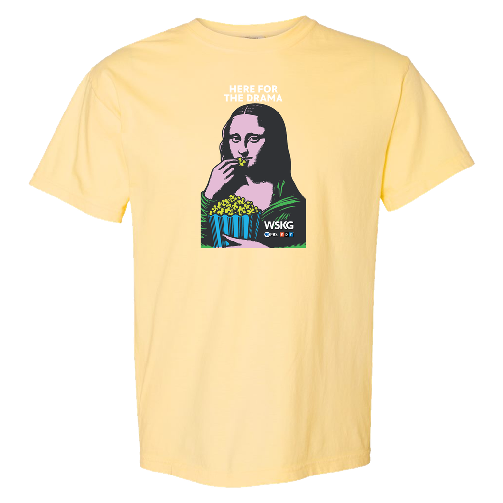 [1717-S-BUTTER] WSKG Here For The Drama Tee (S, Butter)