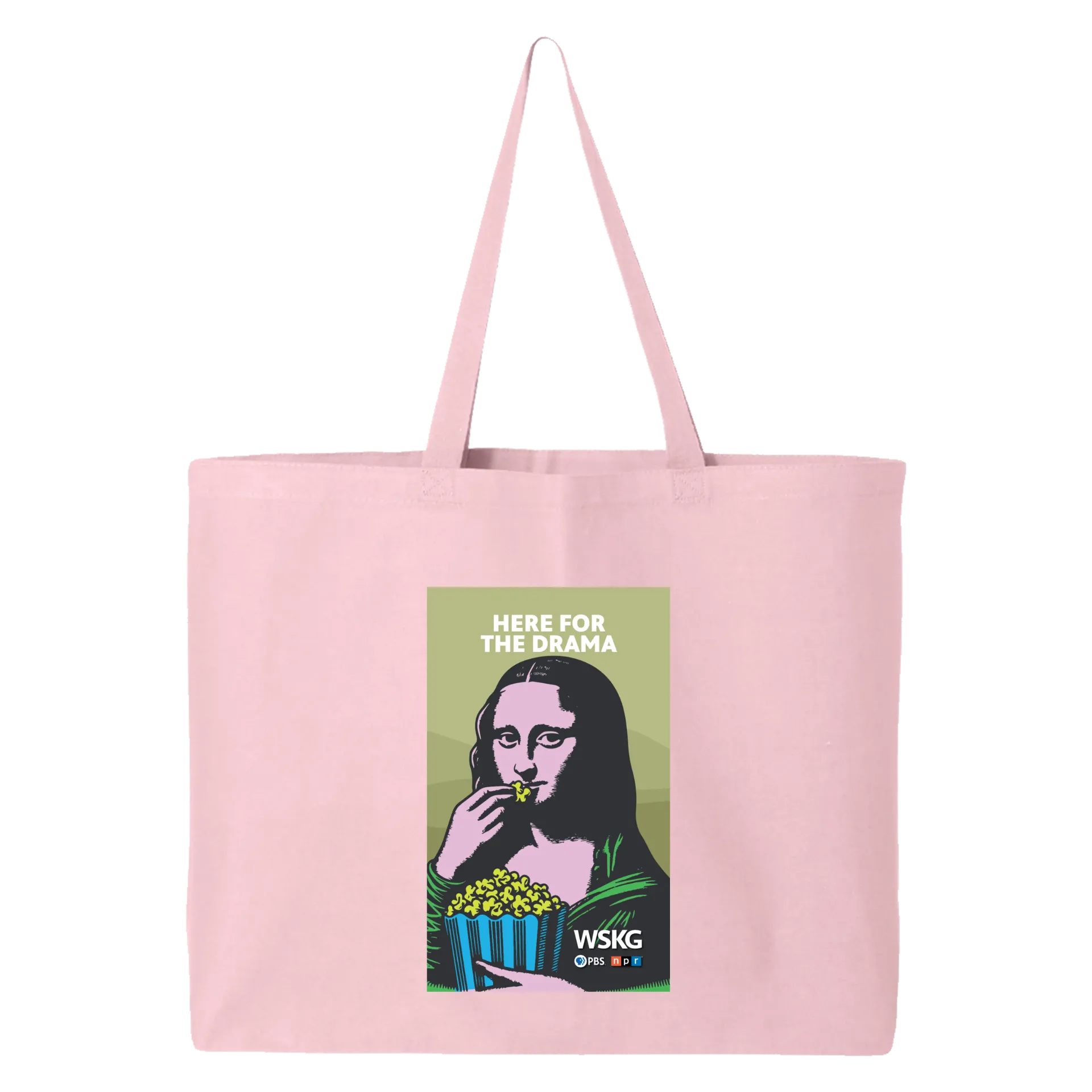 [Q600-Light Pink] WSKG Here For The Drama Tote (Light Pink)