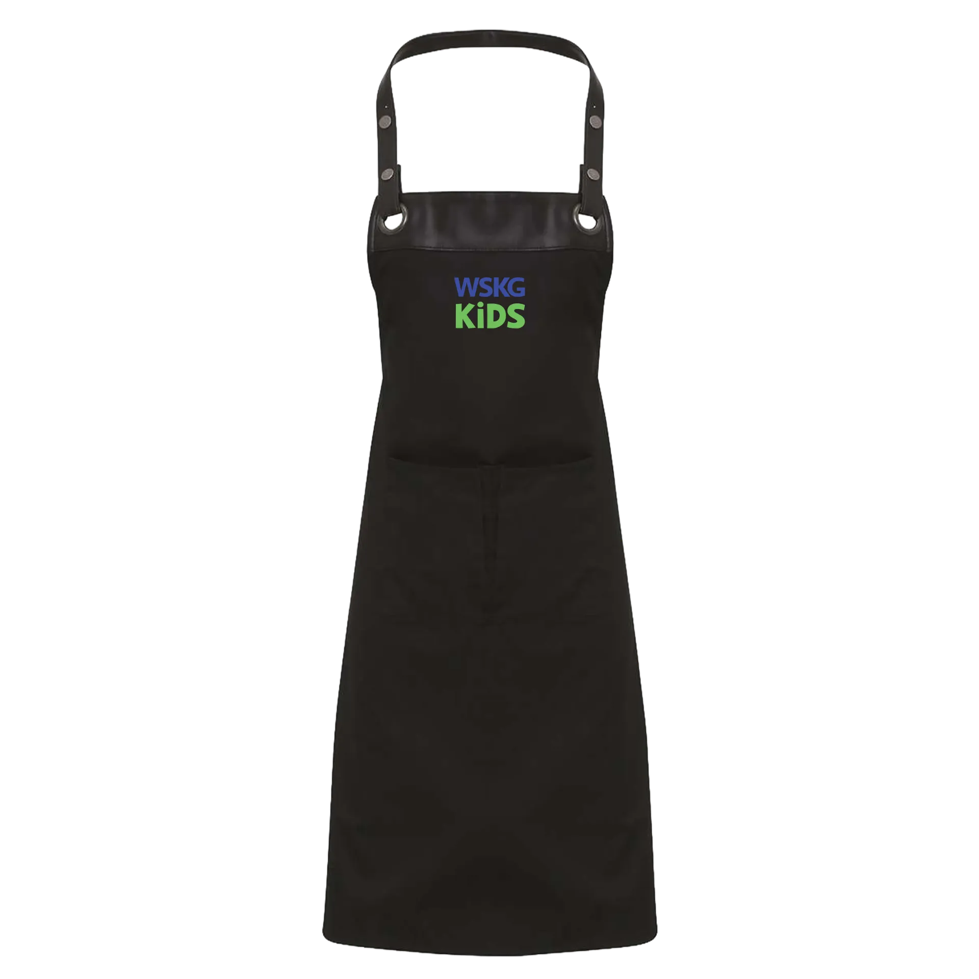 [RP123-Black/Black] WSKG Kids Apron! (Black/Black)