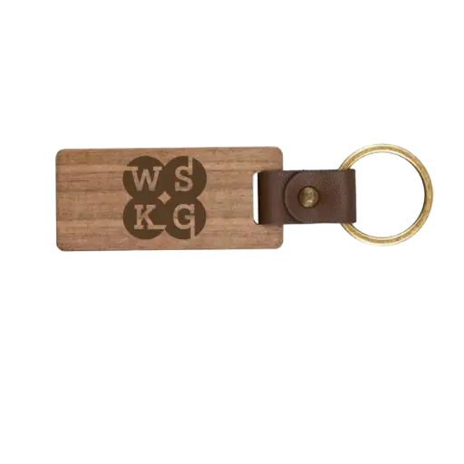 WSKG Wood Keychain