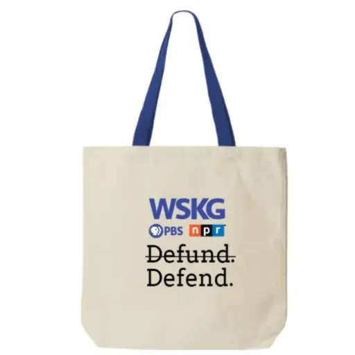 [Q4400-Natural/Royal] Defend WSKG Tote! 